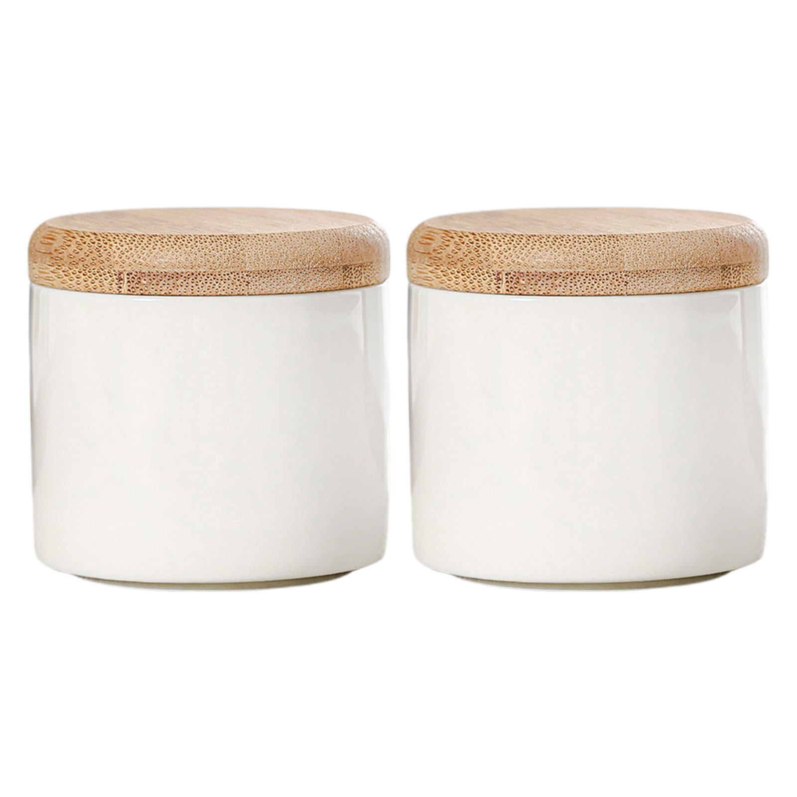 Coffee Tea Sugar Canisters - 2 Stück Keramik-Teedosen, kleine weiße Behälter