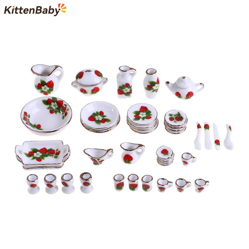 Coffee Tea Game - 1 Set 1:12 Miniatur Puppe Haus