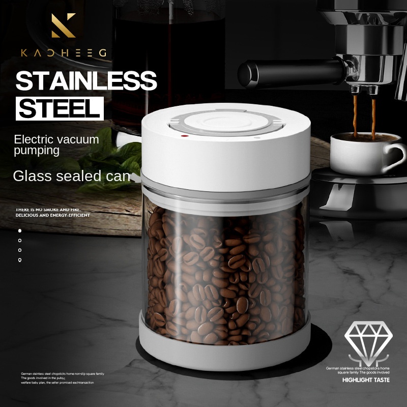 Coffee Tea Sugar Canisters - Elektrische Vakuum Kaffeebohnen Glas Vorrats glas