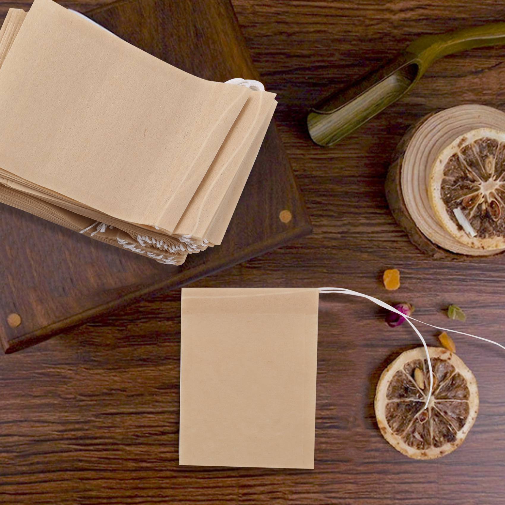 Coffee Leaves Tea - AC76-500 Packung Teefilterbeutel, Einweg-Papier-Teebeutel mit Kordelzug