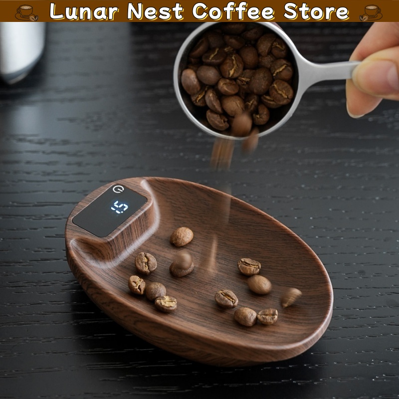 Coffee Bean Scale - Tragbare Digitale Kaffeewaage Elektronische Dosierplatte Bohnen-Wägeschale