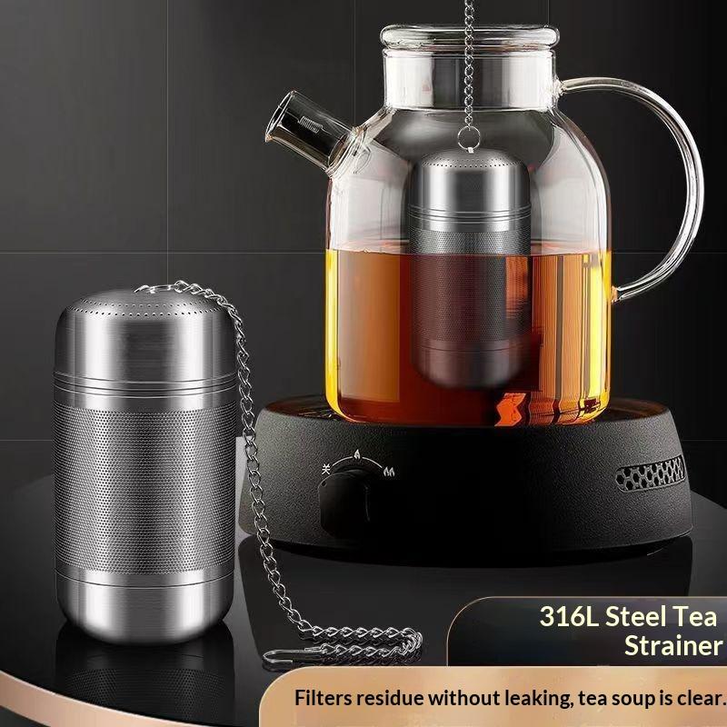 Coffee Leaves Tea - Edelstahl-Teefilter mit feinem Netz, wiederverwendbarer Gewürz-