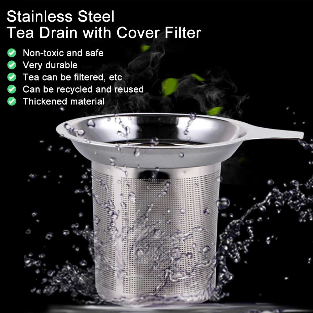 Coffee Leaves Tea - Einhand-Teekanne Edelstahl feinmaschiger Kaffeefilter Teekanne Tasse