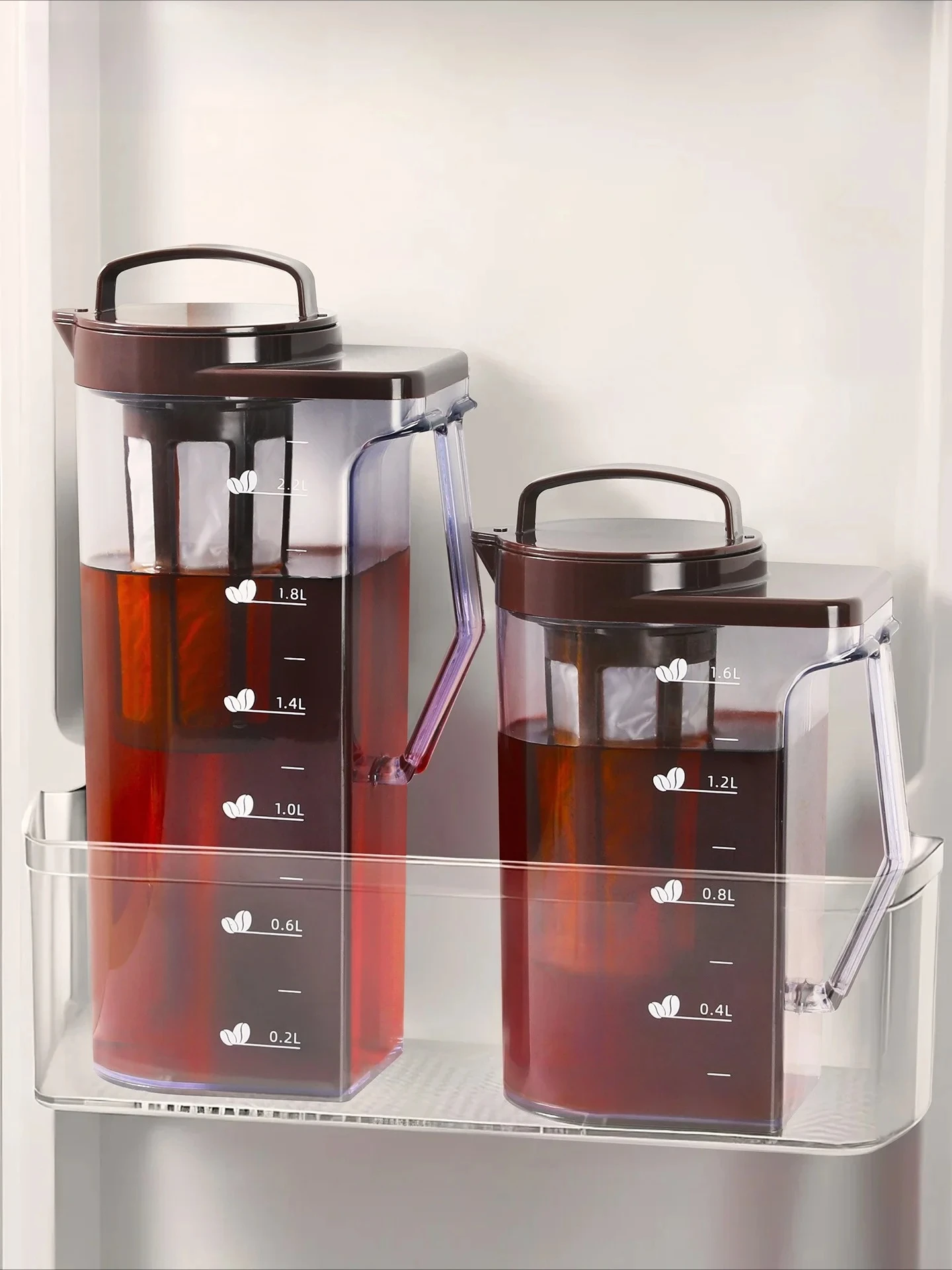 Coffee Tea Pots - Großvolumiger Kunststoff-Kaltbraukaffeebehälter für Eistee, Wasserabkochen, Küchenausstattung