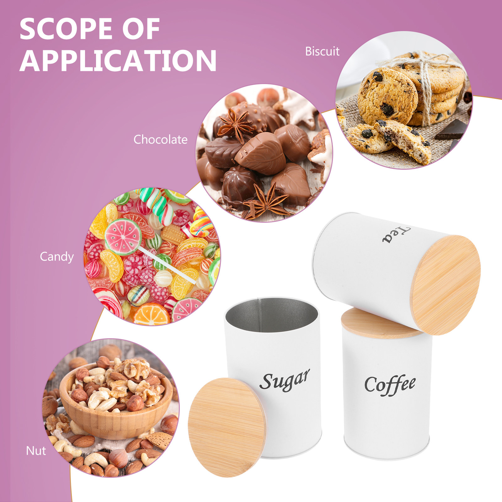 3-teiliges Luftdichtes Rundes  – Coffee Tea Sugar Canisters Bewertung und Preis