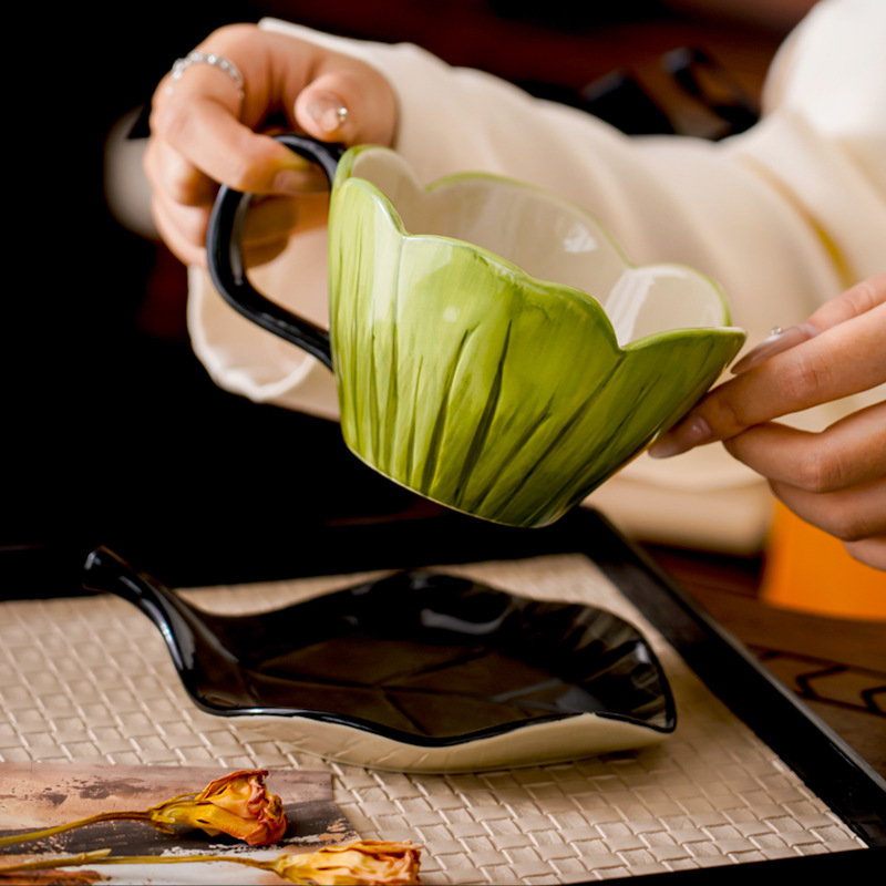 Unregelmäßige handbemalte Kaff – Coffee Leaves Tea Bewertung und Preis
