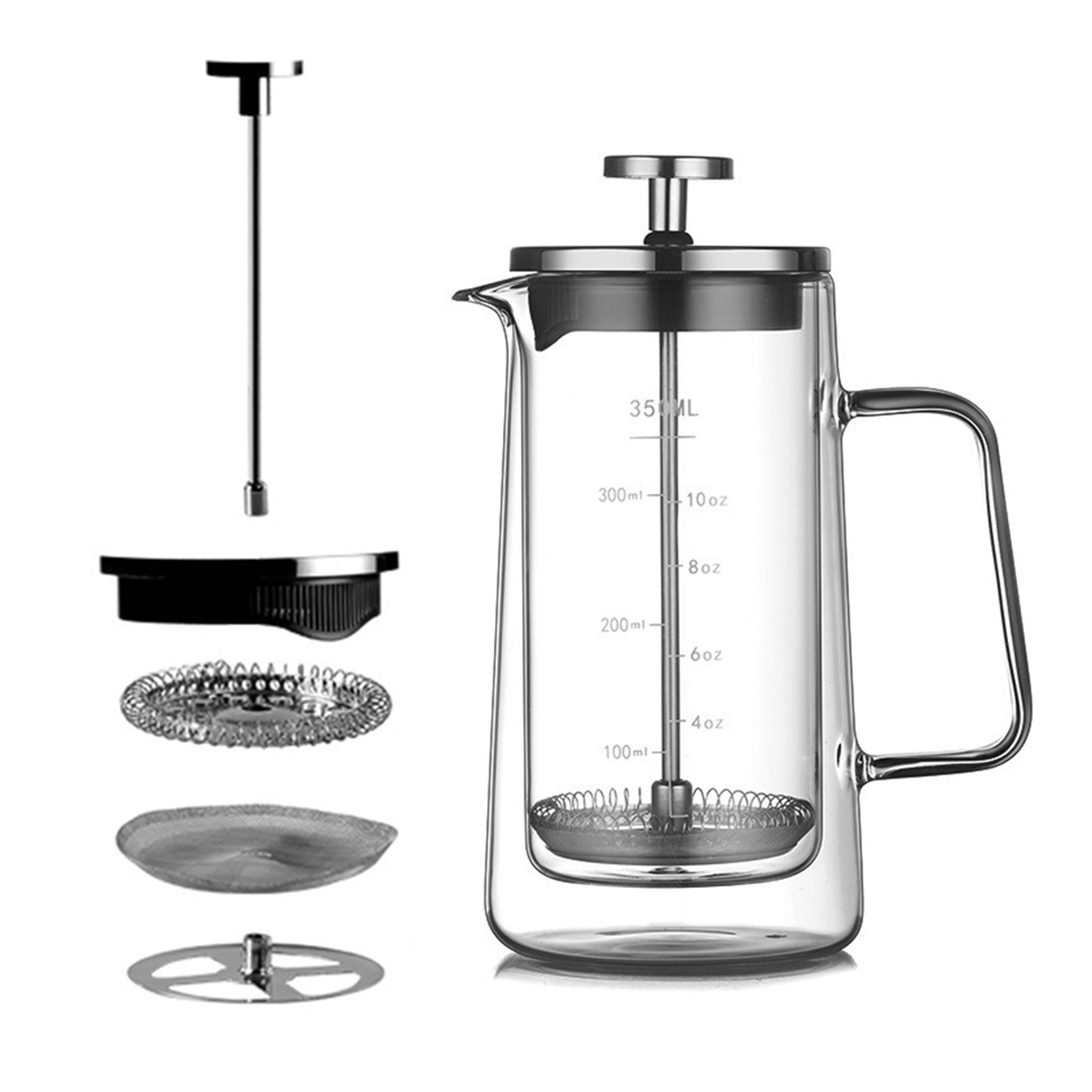 Doppelschichtiger französische – Coffee Tea Pots Bewertung und Preis