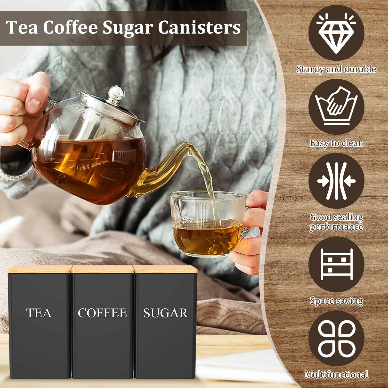 Kaffeebohnen-Vorratsglas aus M – Coffee Tea Sugar Canisters Bewertung und Preis